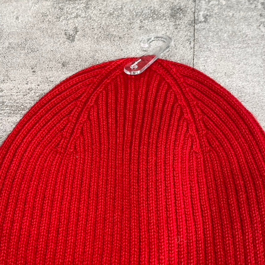 TREASURE & BOND Women's Red Rib Wide Cuff Beanie SZ OS