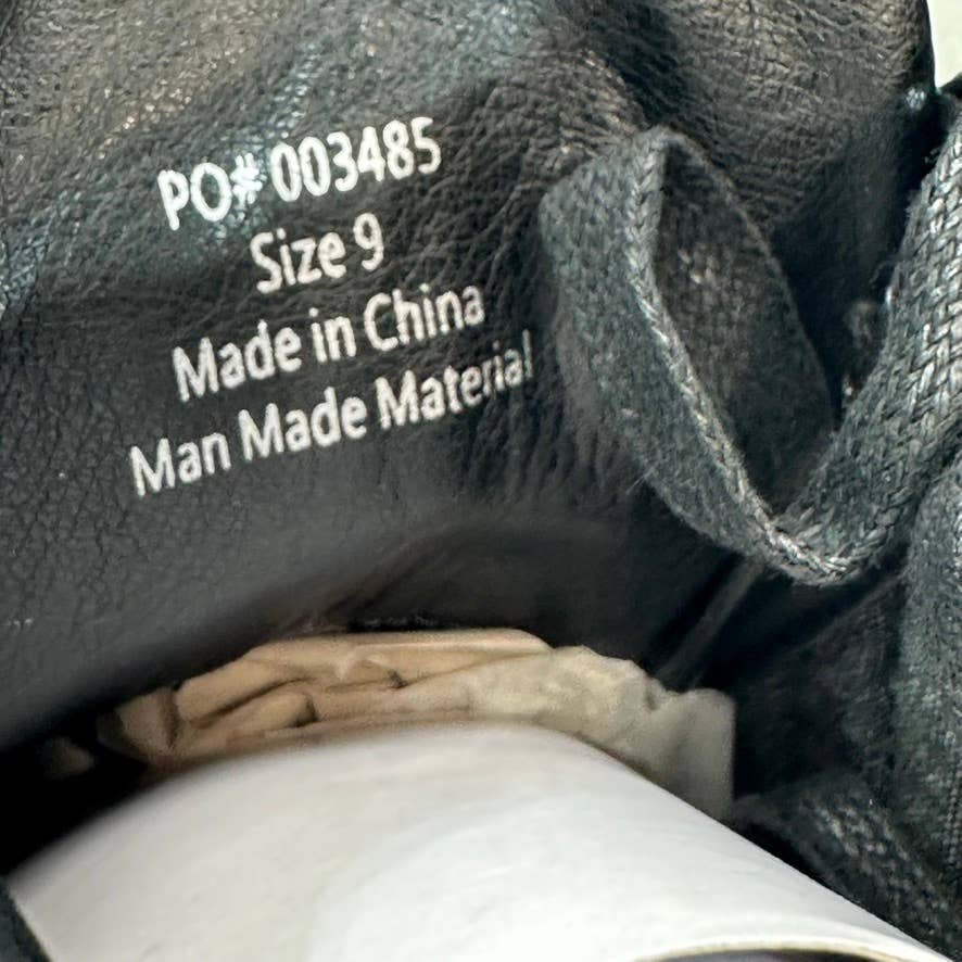 VANCE CO. Men's Black Jones Cap-Toe Lace-Up Boots SZ 9