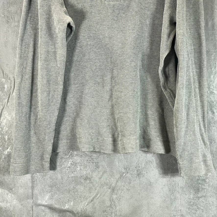 MICHAEL KORS Men's Grey Mock-Neck Three-Button Pullover Sweater SZ XL