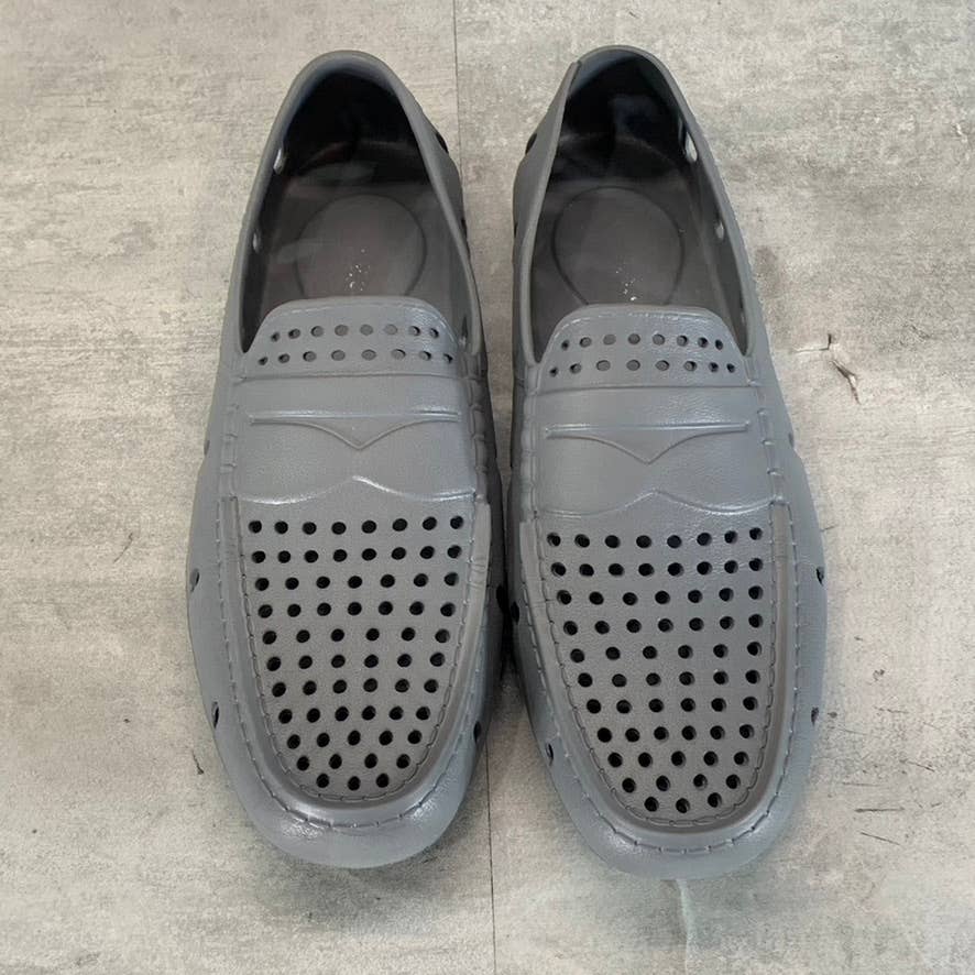 CLUB ROOM Men's Gray Lightweight Perforated Slip-On Driver Shoes SZ 9