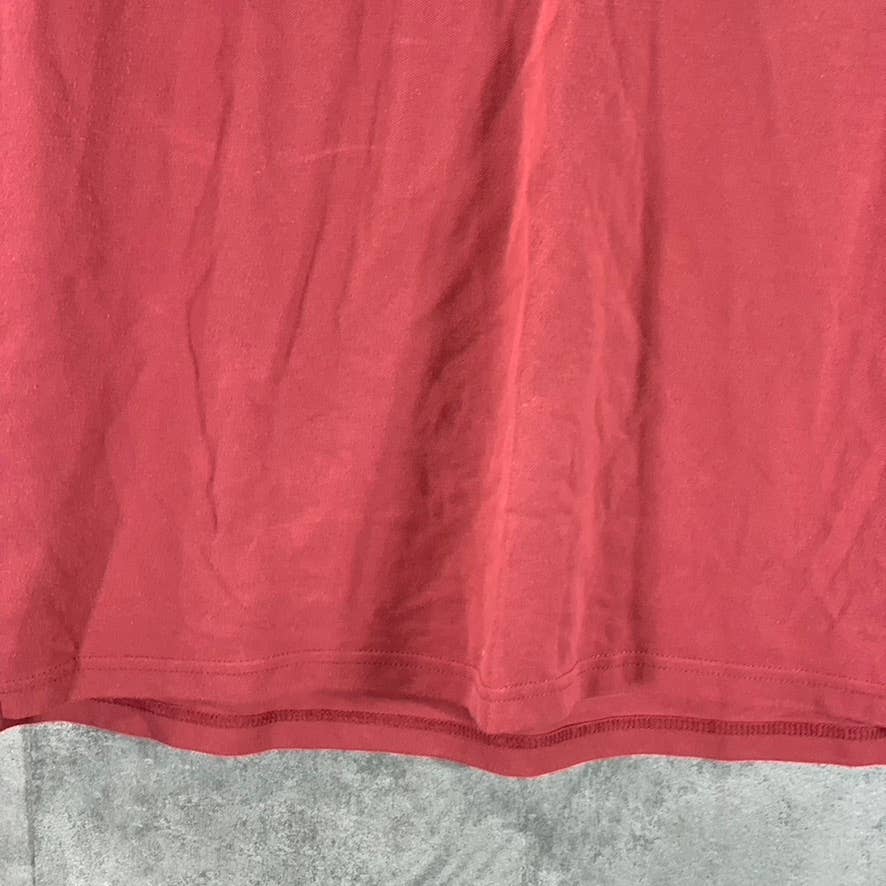 J.CREW Men's Dusty Red Flex Pique Short-Sleeve Polo Shirt SZ L