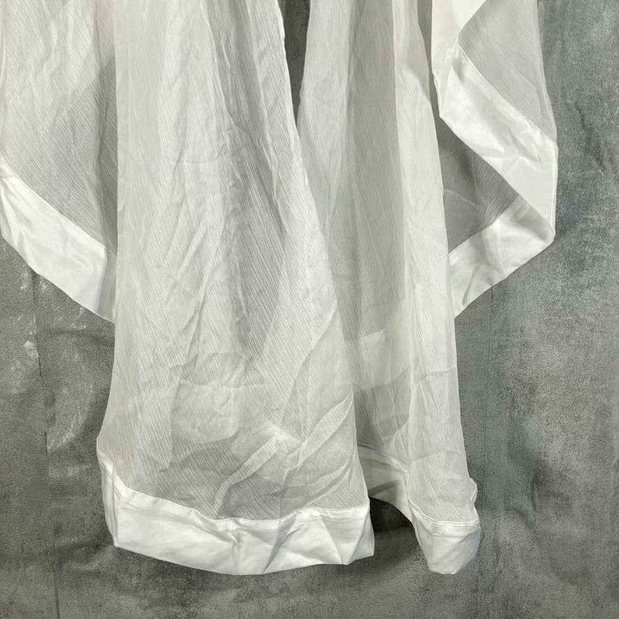 INC INTERNATIONAL CONCEPTS Women's White Satin-Border Topper SZ OS