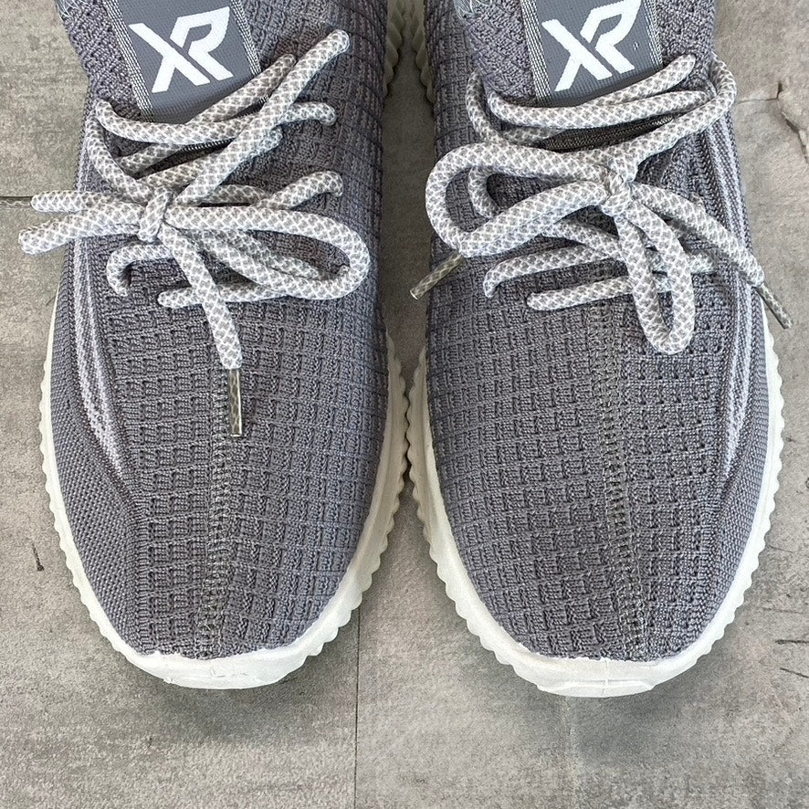 XRAY FOOTWEAR Men's Gray Knit Breathable Niko Lace-Up Sneakers SZ 7.5