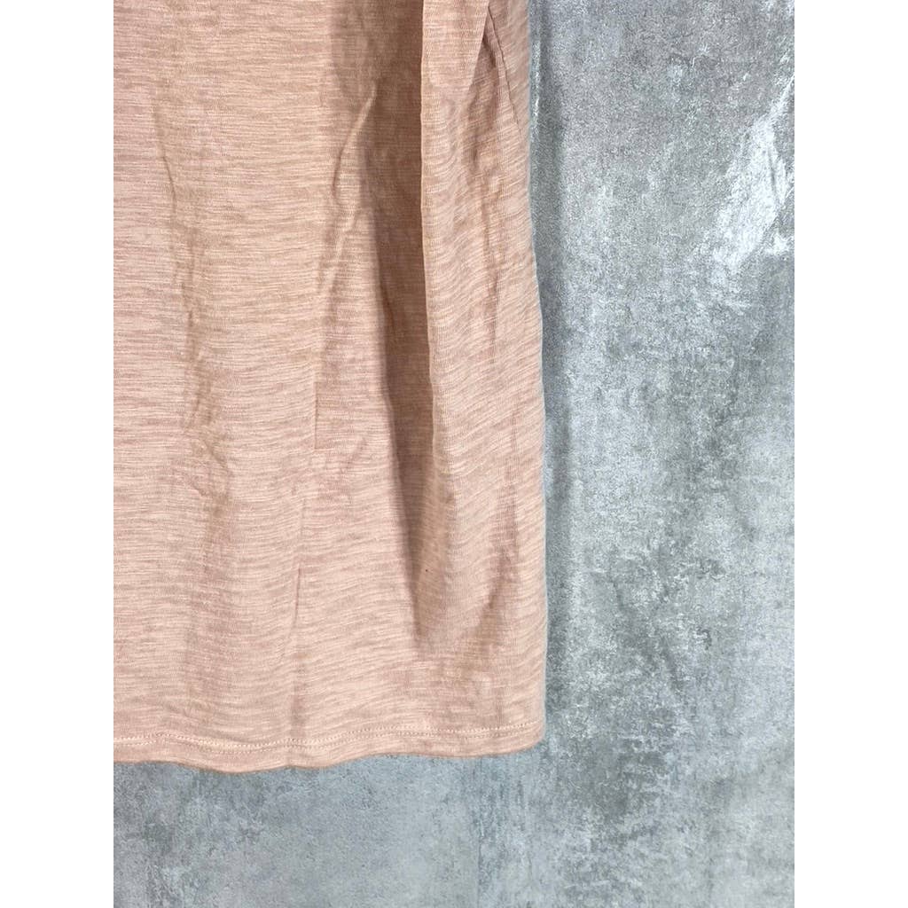 VINCE. Men's Peach Classic Slub Short-Sleeve Polo Shirt SZ M