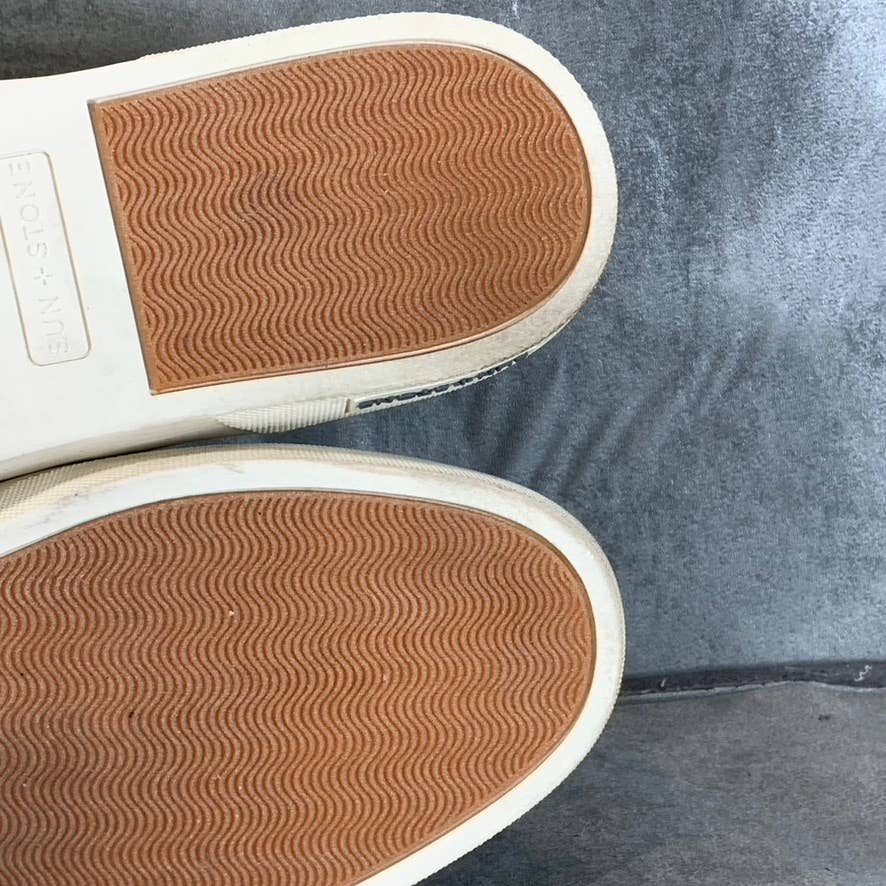 SUN+STONE Men's White Kiva Lace-Up Core Sneakers SZ 10.5