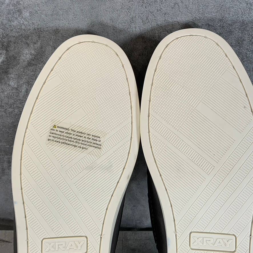 XRAY Men's Gray Perforated Faux-Leather Zahav Lace-Up Boat Shoes SZ 8.5
