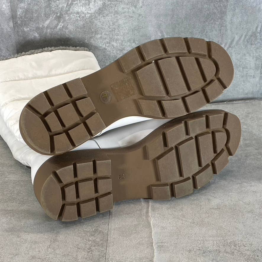 JOURNEE COLLECTION Women's White Nadine Cold-Weather Puffer Pull-On Boots SZ 9.5