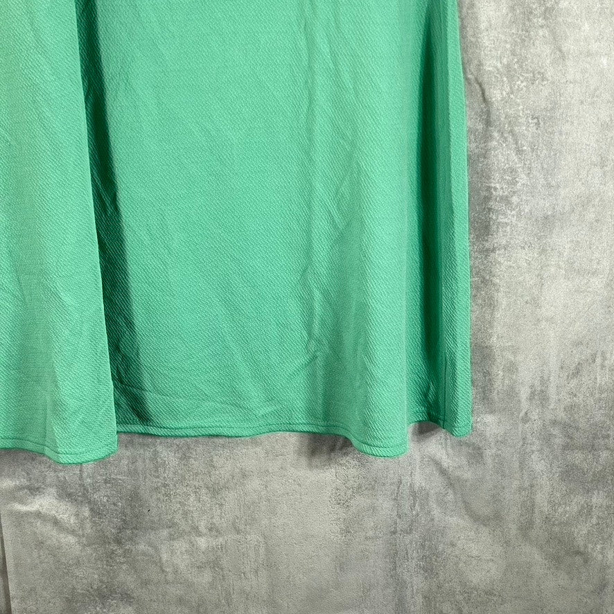 WHITE MARK Women's Plus Mint Pelagia Scoop-Neck Lace-Trim Mini Dress SZ 1XL
