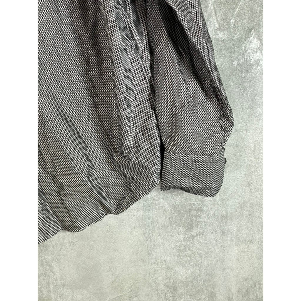 ROBERT GRAHAM Men's Black Printed Button-Up Long Sleeve Shirt SZ 16