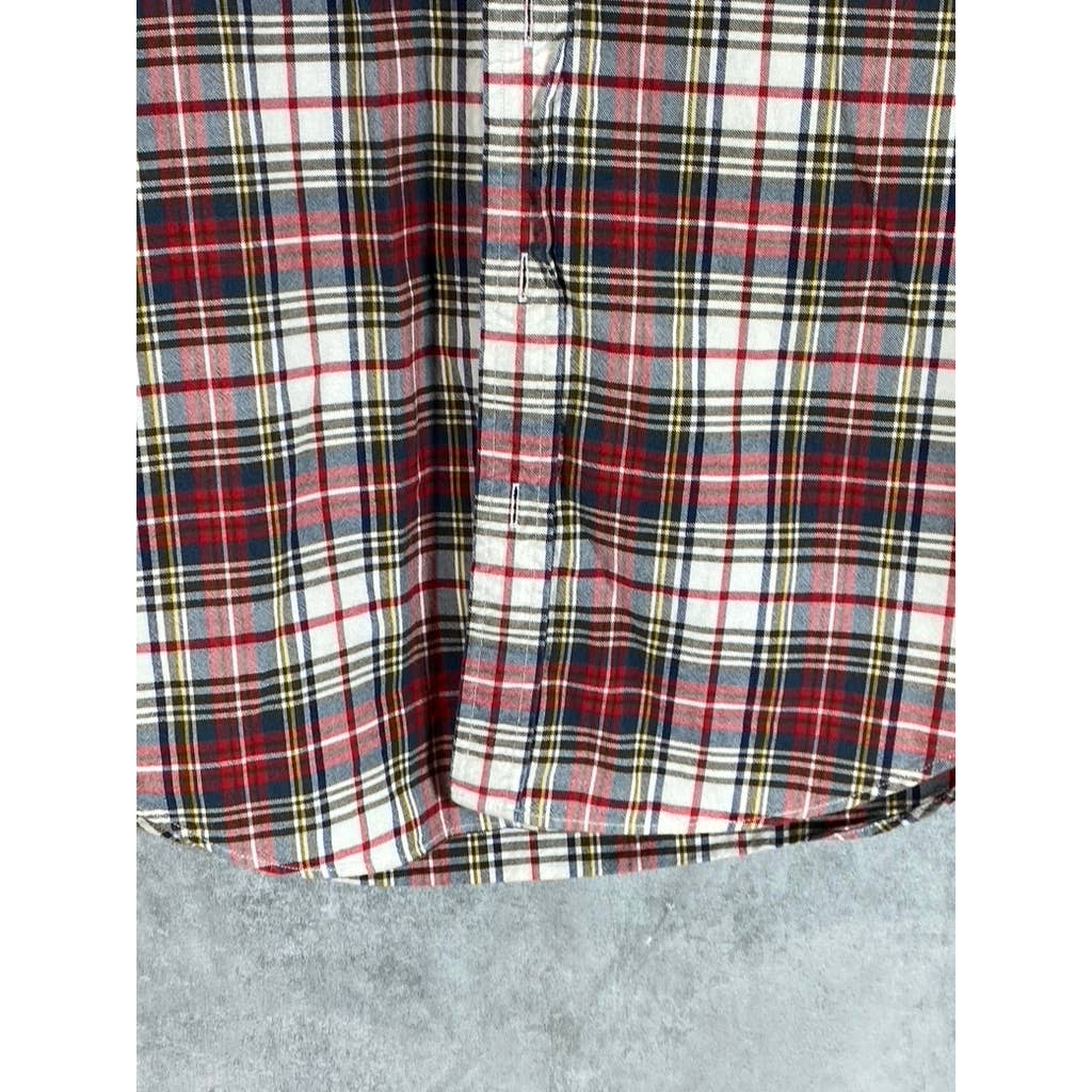 J.CREW Men's Red Plaid Slim Button-Up Long Sleeve Shirt SZ M
