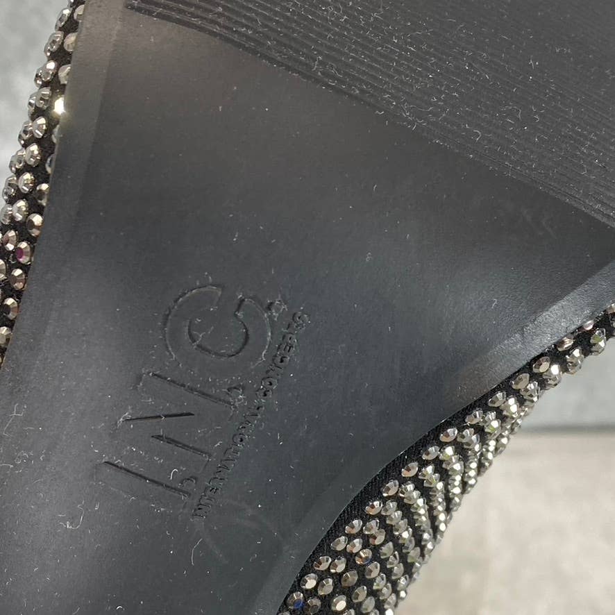 INC INTERNATIONAL Women's Black Oaklynne Rhinestone Pointed-Toe Booties SZ 7