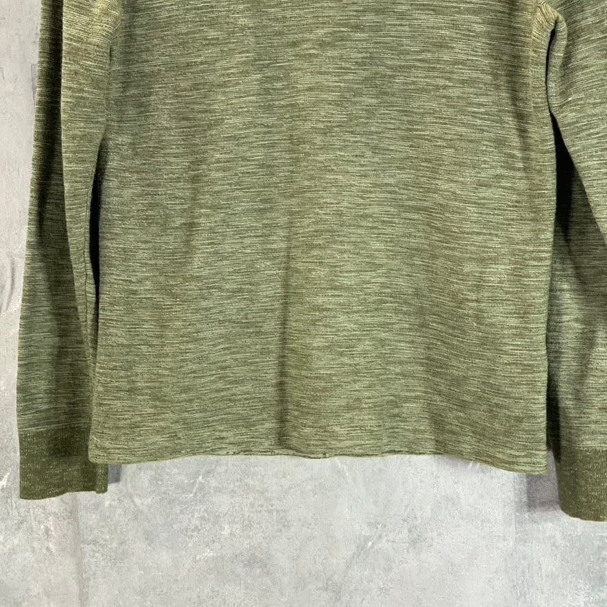 BANANA REPUBLIC Men's Green Organic Cotton Slub Crewneck Pullover Sweater SZ S