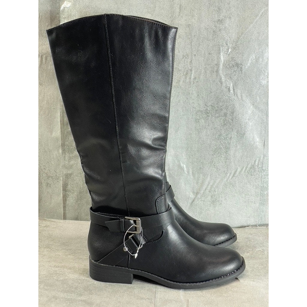 STYLE & CO Women's Black Marliee Full Side-Zip Round-Toe Tall Riding Boots SZ7.5