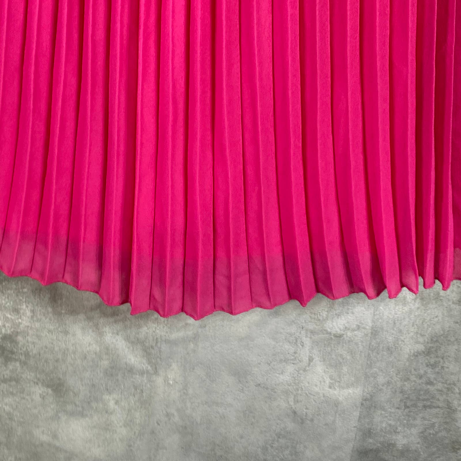 SAM EDELMAN Women's Pink Pleated Skirt Halter Blouson Knee-Length Dress SZ 4