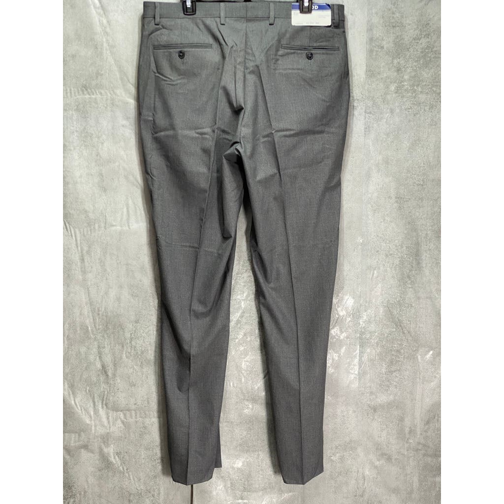 IZOD Long Solid Grey Classic-Fit Two-Button Flat Front Stretch Suit SZ 42L