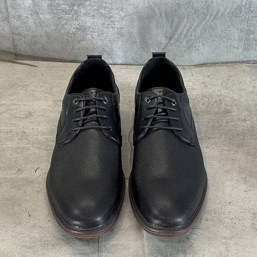 NEW YORK & COMPANY Men's Black Faux-Leather Cooper Lace-Up Oxford Shoes SZ 9.5