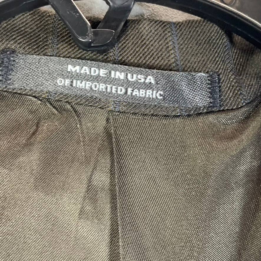 HART SCHAFFNER MARX Men's Long Brown Pinstripe Two-Button Suit Jacket SZ 42L