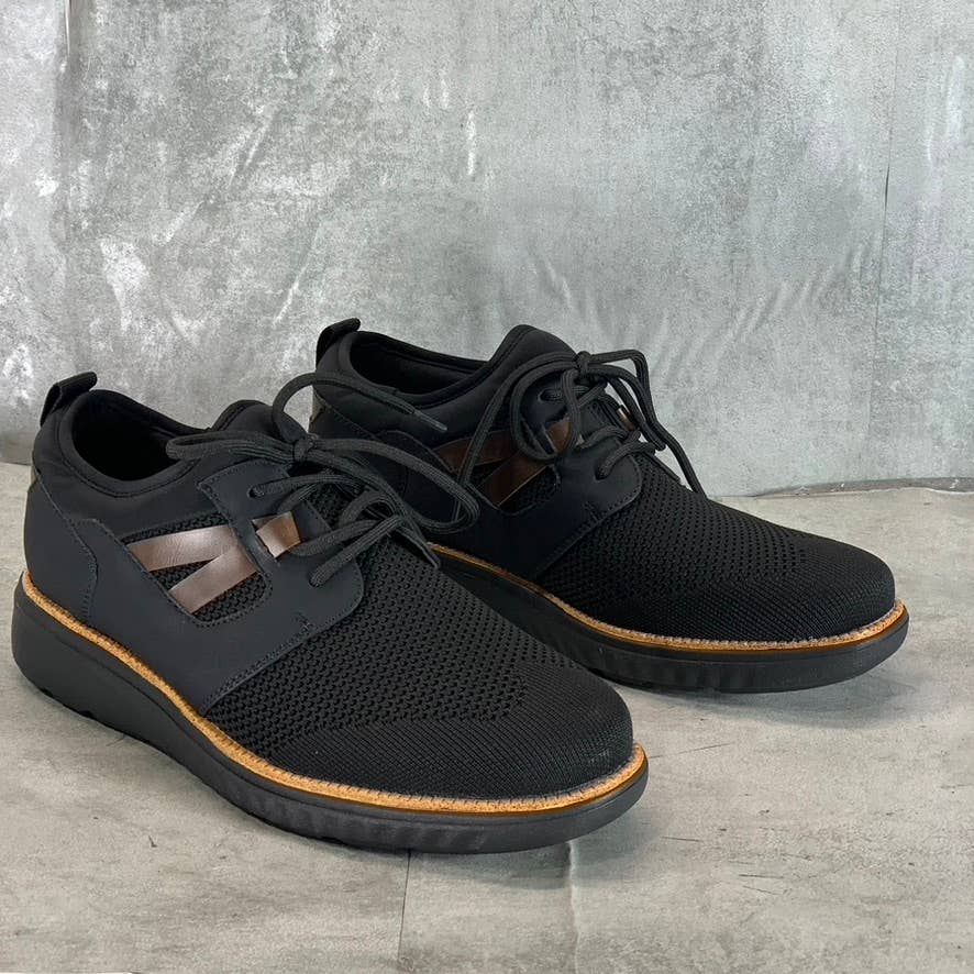 VANCE CO. Men's Black Claxton Tru Comfort Foam Knit Lace-Up Sneakers SZ 9.5