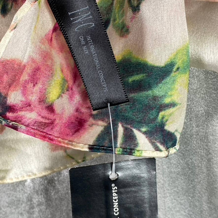 INC INTERNATIONAL CONCEPTS Women's Pink Floral-Print Wrap SZ OS