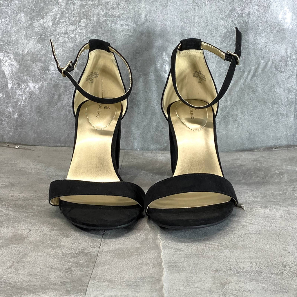 BANDOLINO Women's Black Armory Round-Toe Block-Heel Ankle-Strap Dress Sandal SZ9