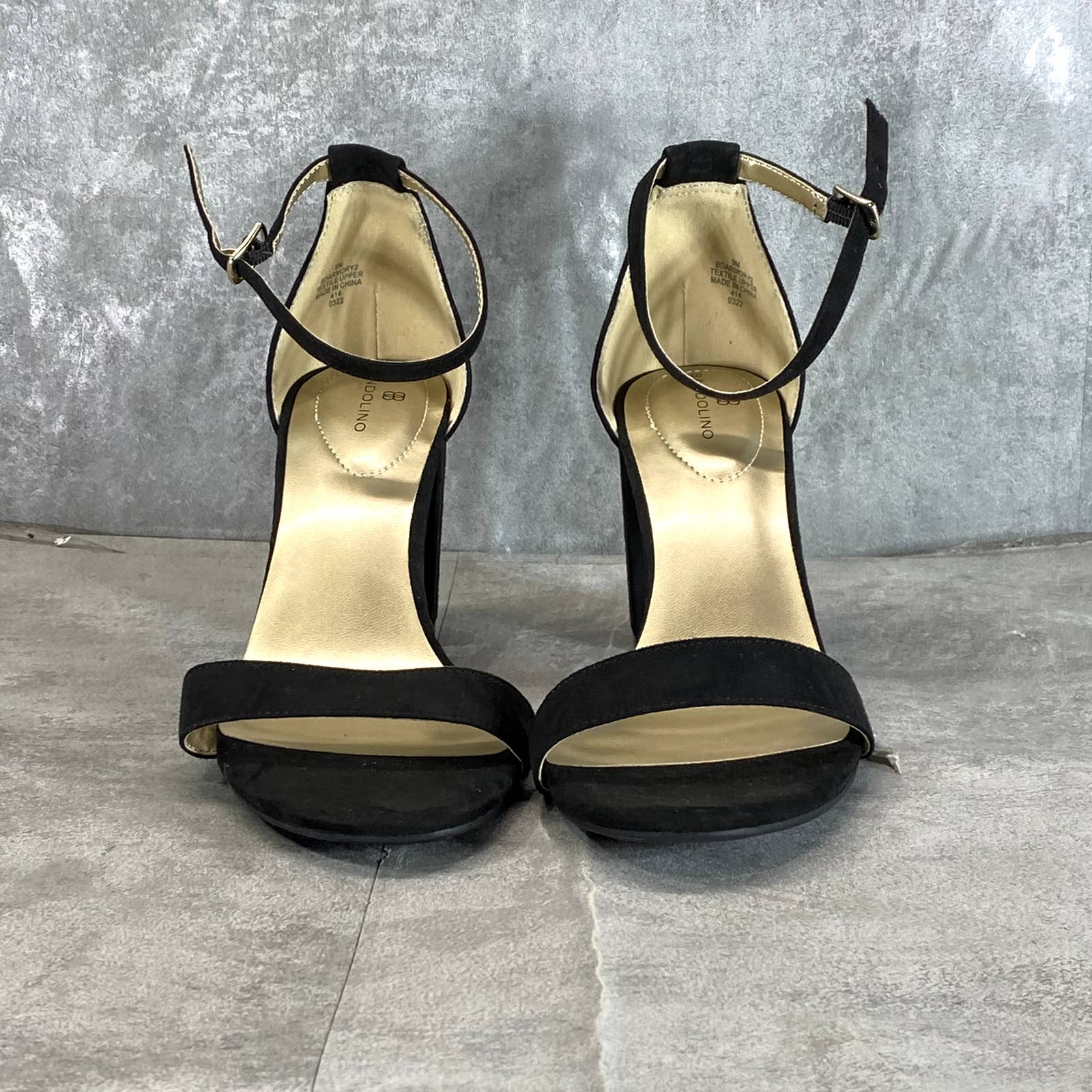 BANDOLINO Women's Black Armory Round-Toe Block-Heel Ankle-Strap Dress Sandal SZ9