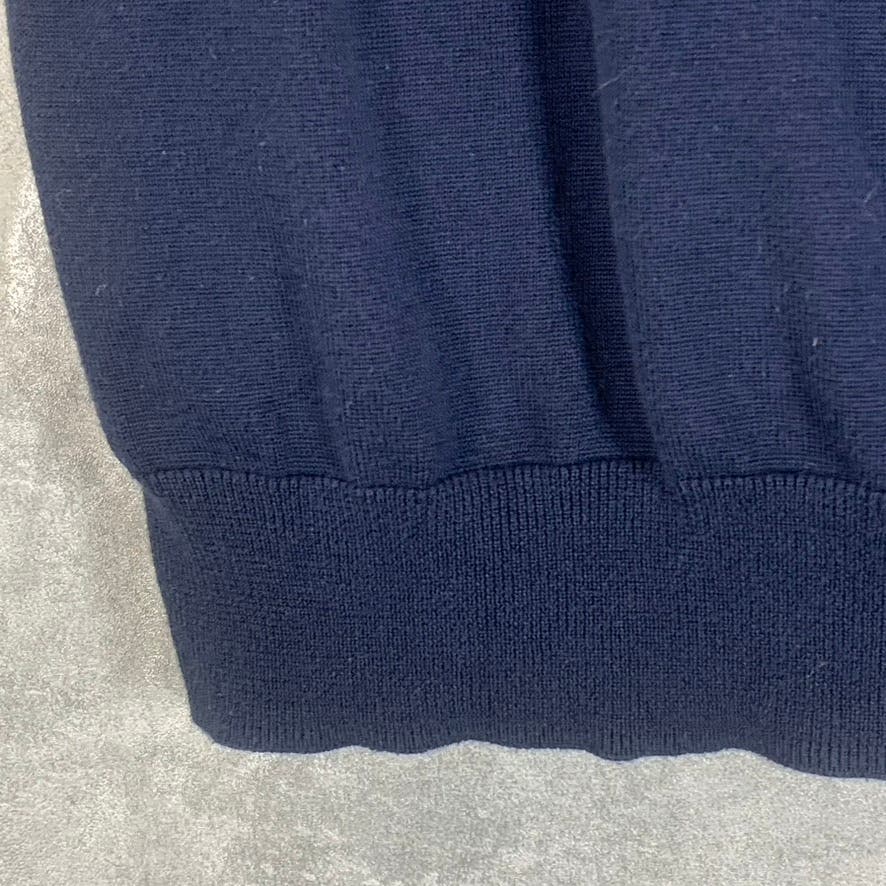 BROOKS BROTHERS Men's Navy Supima Cotton V-Neck Sweater Vest SZ M