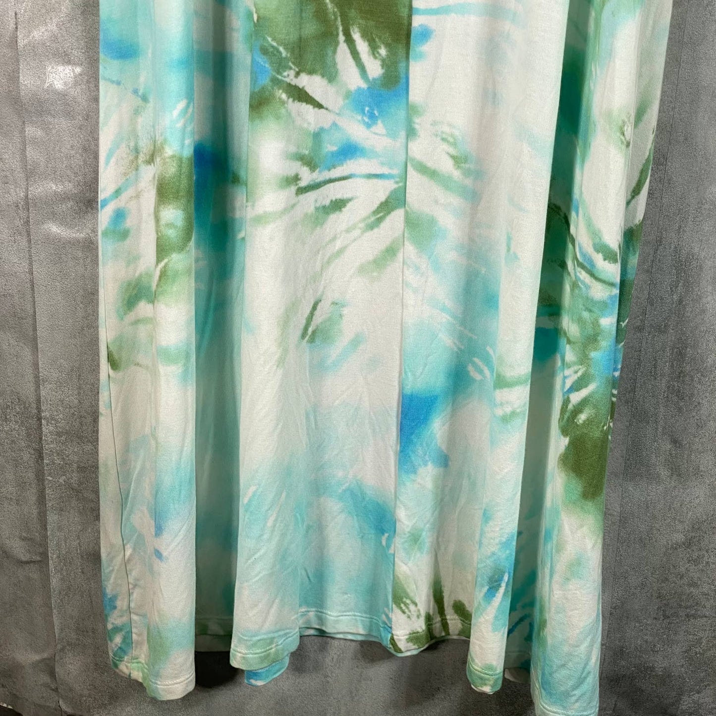 STYLE & CO Women's Vine Green Dye Printed Sleeveless Tie-Dye Maxi Dress SZ M