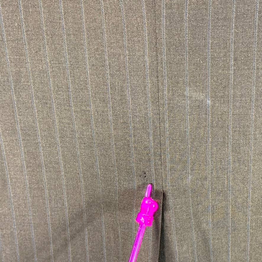 HART SCHAFFNER MARX Men's Long Brown Pinstripe Two-Button Suit Jacket SZ 42L