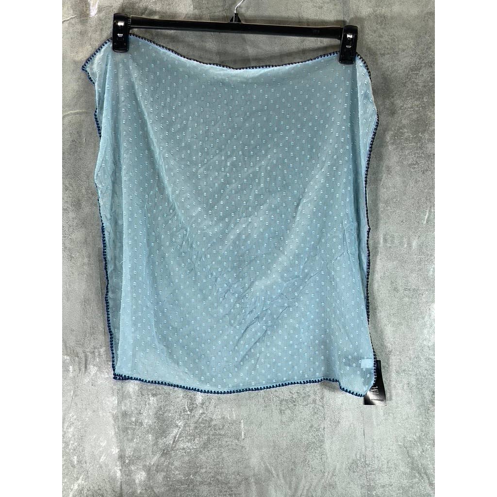 INC INTERNATIONAL CONCEPTS Women's Chambray Swiss Dot Bandana Scarf SZ OS