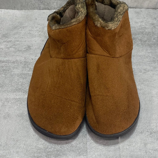 ISOTONER Signature Cognac Microsuede Nelly Booty Slippers SZ 9.5-10