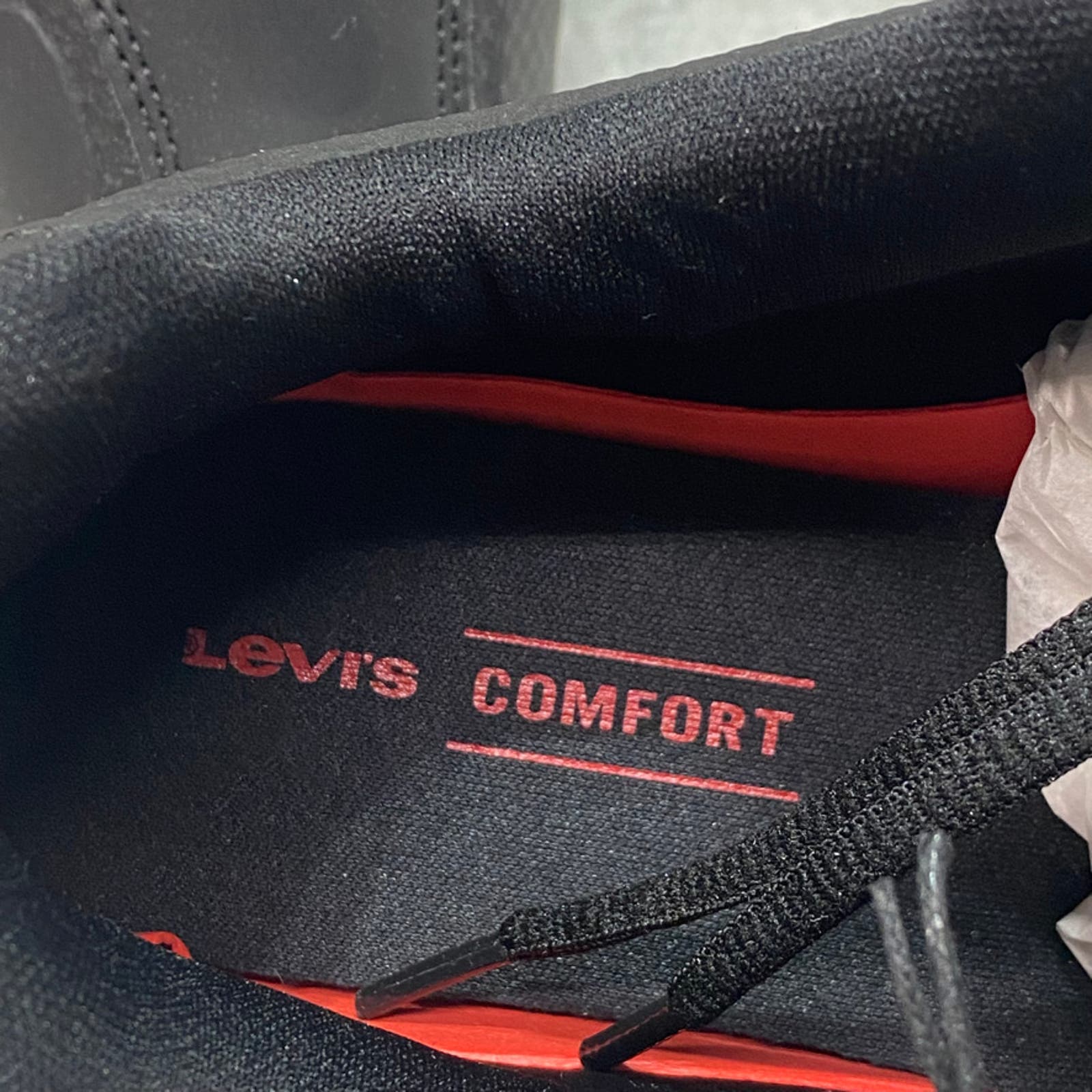 LEVI'S Black Men's Delta Knit Breathable Chunky Sole Lightweight Sneakers SZ 13