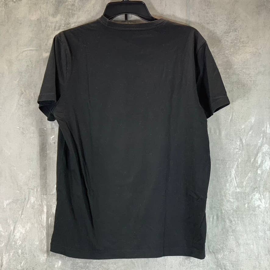 BANANA REPUBLIC Men's Black Modern Logo Crewneck Short-Sleeve T-Shirt SZ M
