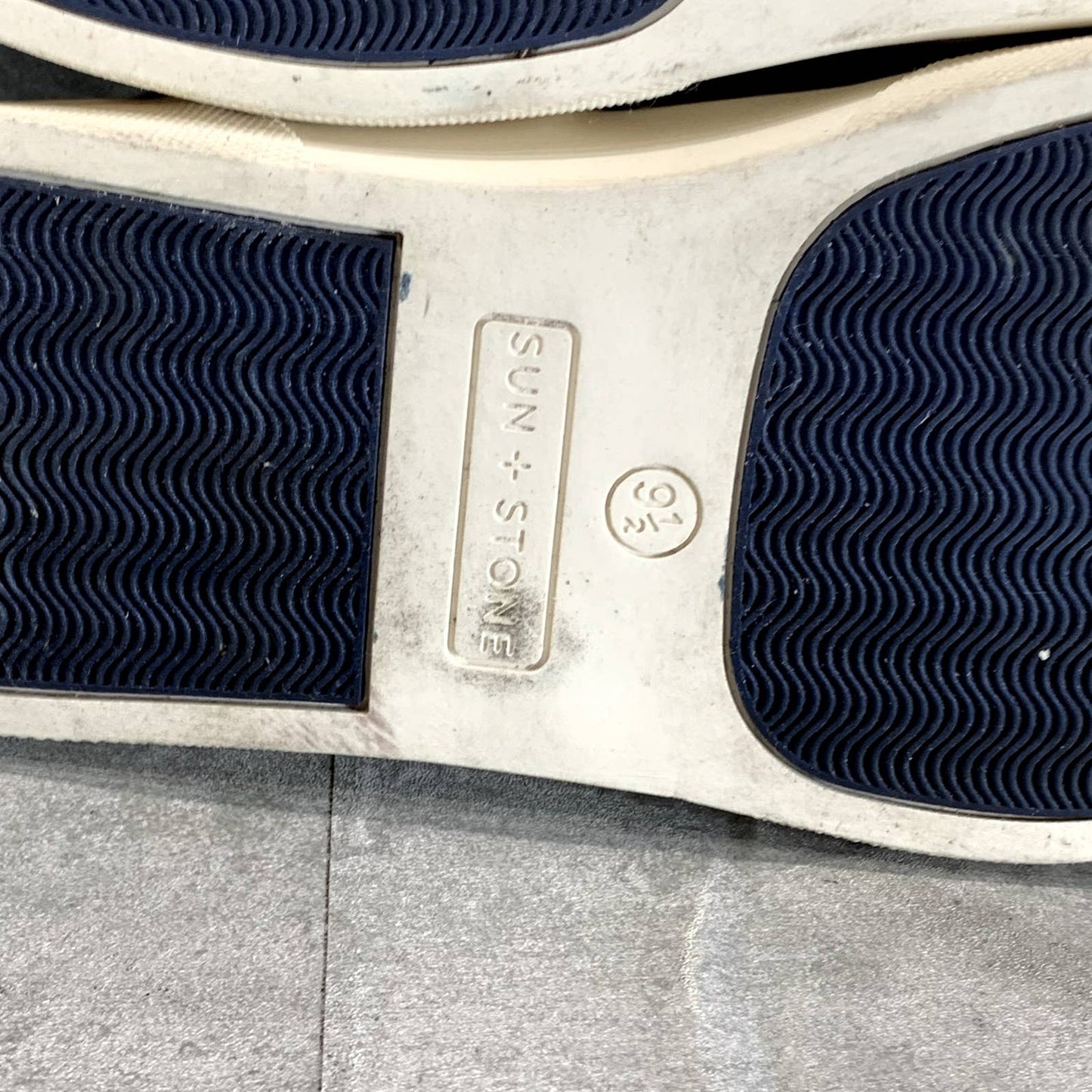 SUN+STONE Men's Navy Kiva Lace-Up Core Sneakers SZ 9.5