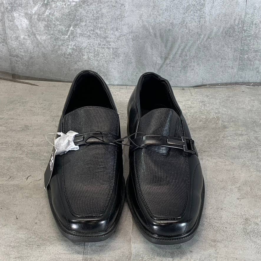 XRAY FOOTWEAR Men's Black Faux-Leather Magno Slip-On Bit Loafers SZ 10