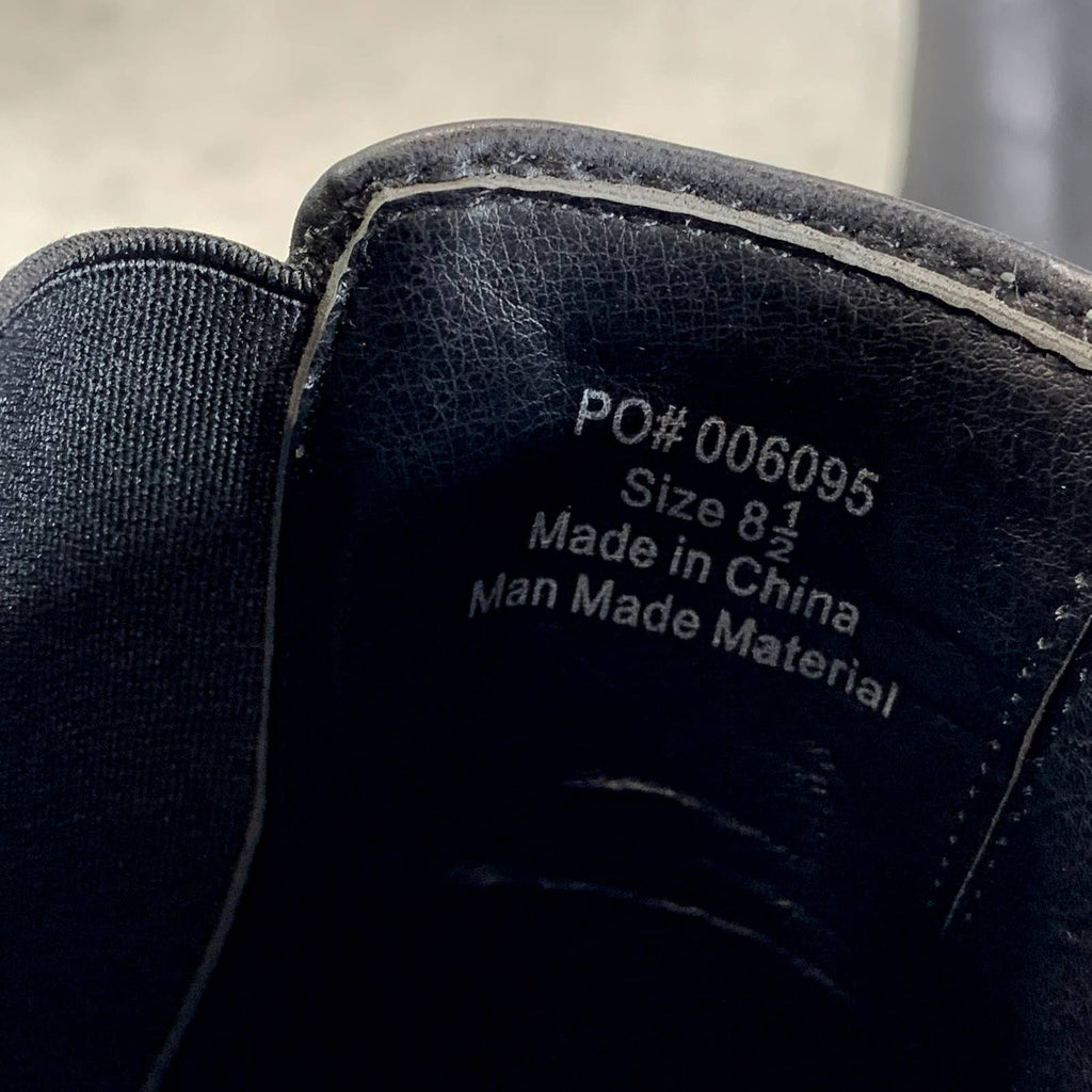 VANCE CO. Men's Black Faux-Leather Landon Pull-On Dress Boots SZ 8.5