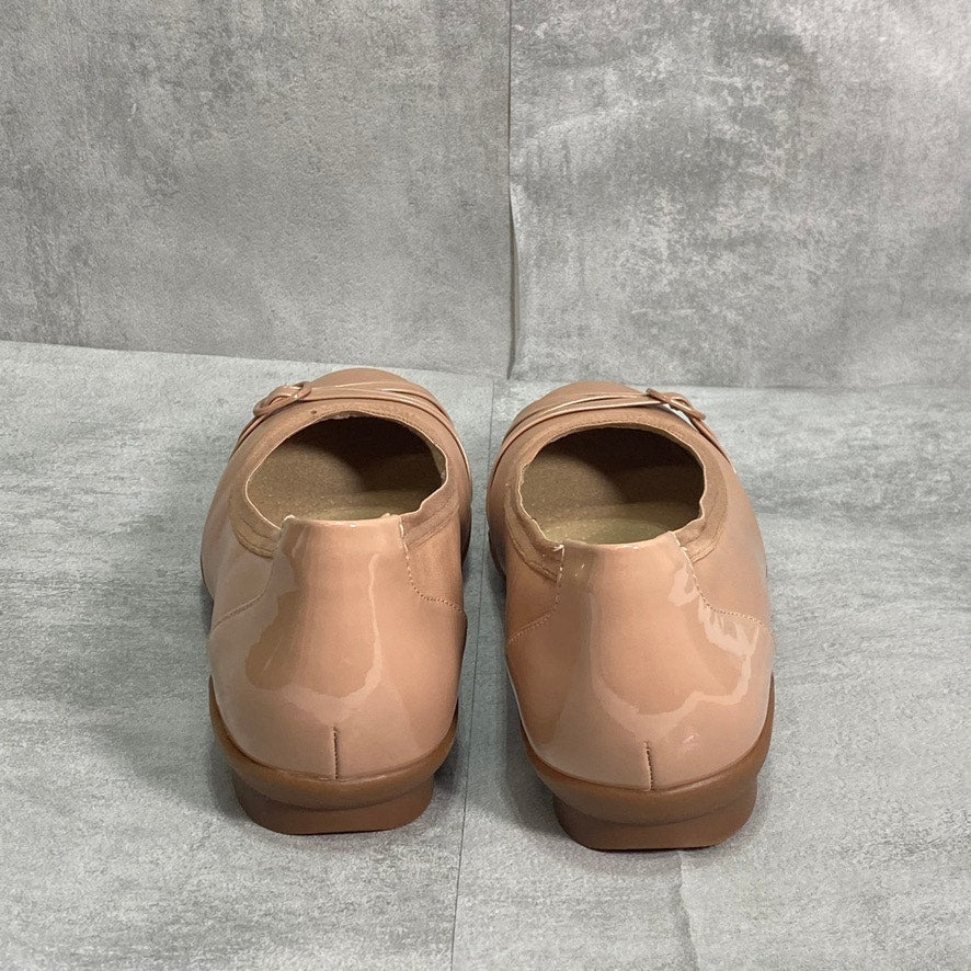 CLARKS Collection Tan Sara Tulip Slip-On Ballet Flats SZ 10
