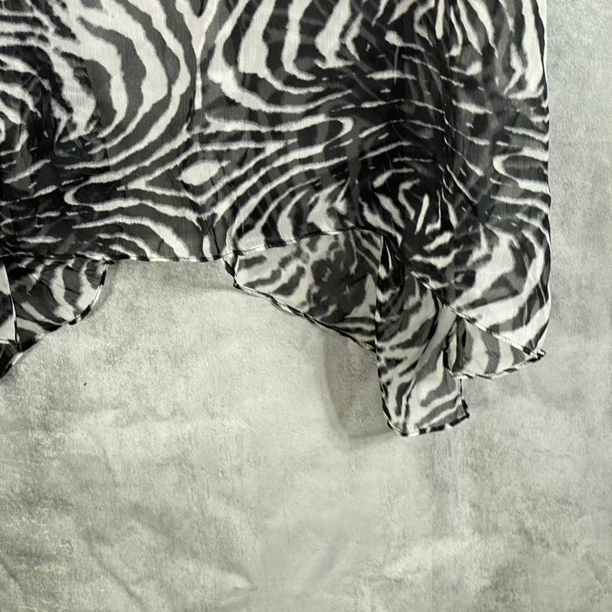 INC INTERNATIONAL CONCEPTS Women's Black/White Zebra Topper SZ OS