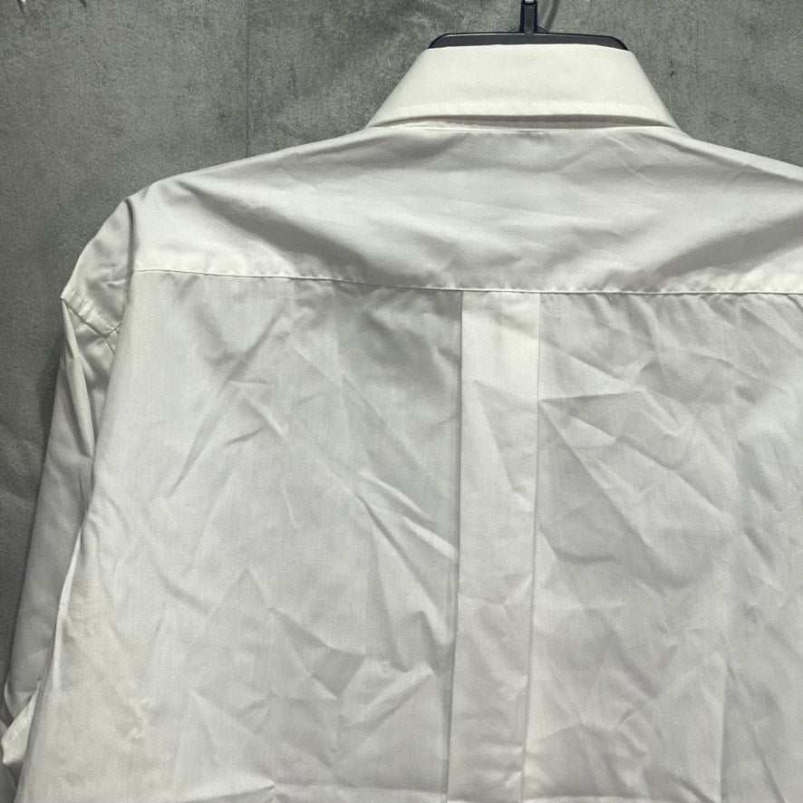 CLUB ROOM White Regular Fit Solid Long Sleeve Dress Shirt SZ M (15.5 34/35)