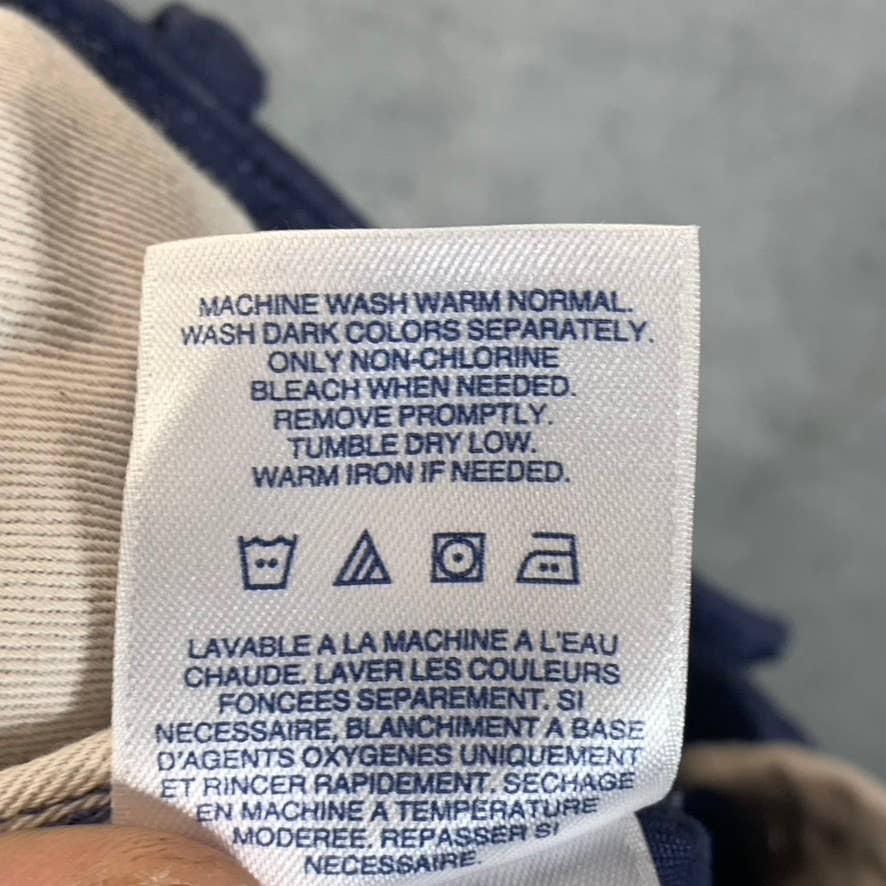 LANDS' END Men's Navy Traditional-Fit Cargo Shorts SZ 34