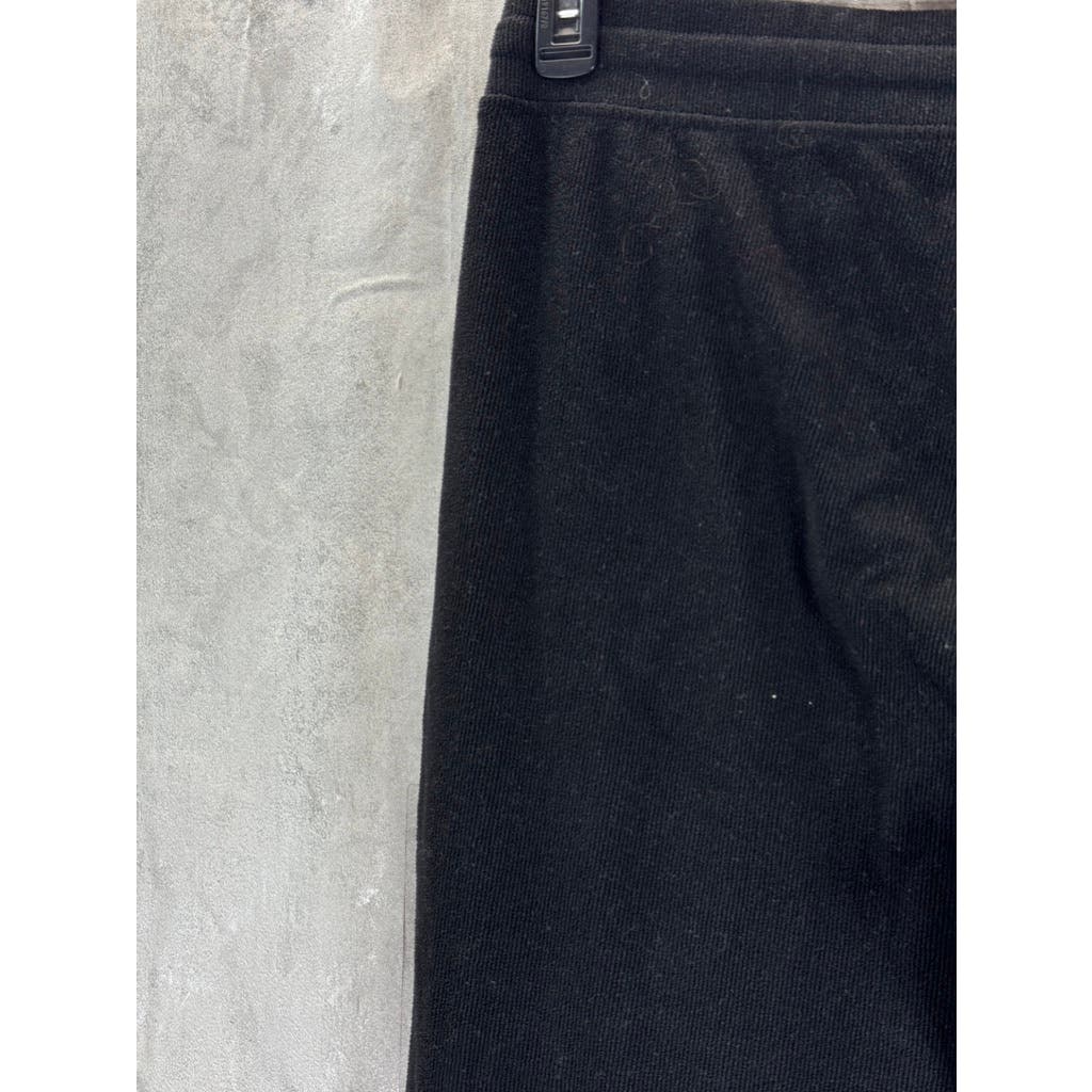 MARC NEW YORK By Andrew Marc Women's Black Solid Ribbed Midweight Joggers SZ 2XL