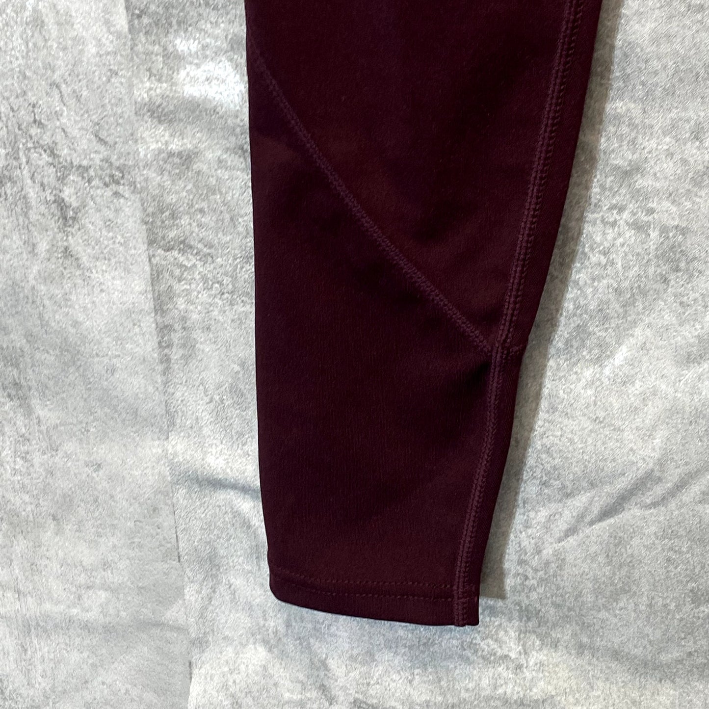 LAUNDRY BY SHELLI SEGAL Women's Solid Plum Mesh Ruched Media Pocket High-Rise Active Leggings SZ S