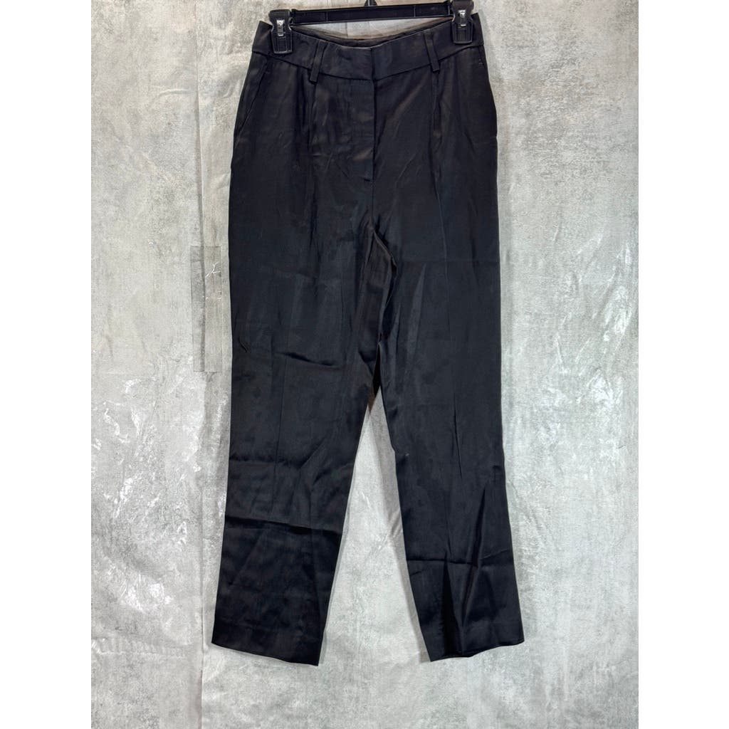 TRUSSARDI Women's Black Solid Tapered Trousers SZ 40 IT US 26/27