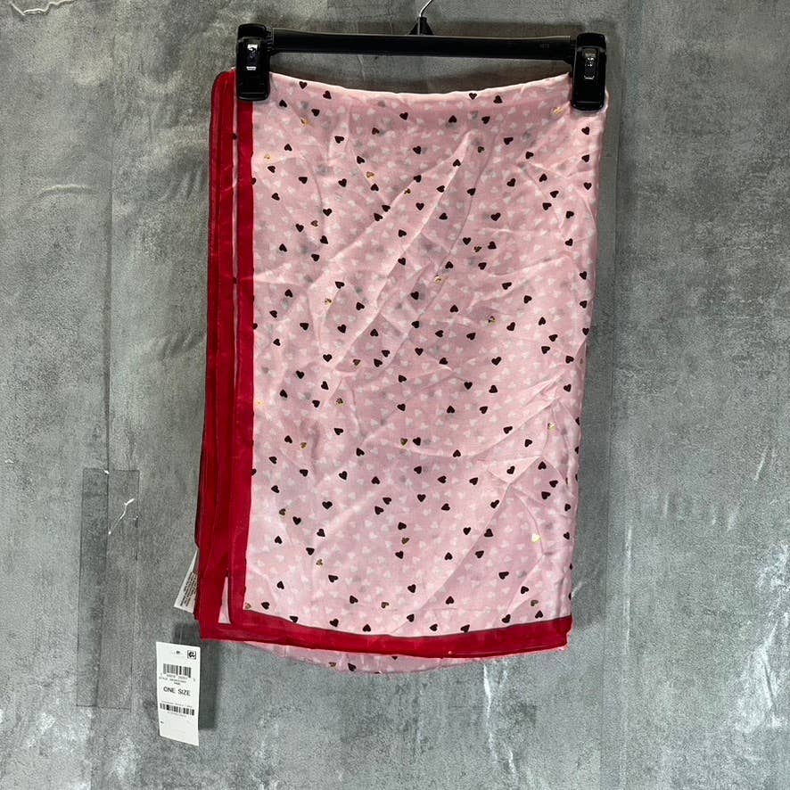 GIANI BERNINI Women's Red/Pink XO Printed Wrap Scarf SZ OS