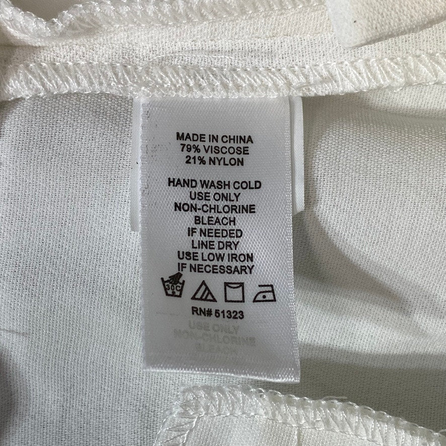 1. STATE The Fleur Ivory Textured Crepe Tie Waist Short SZ 8