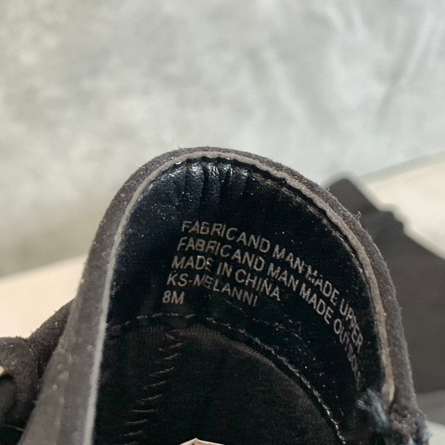 KAREN SCOTT Women's Black Microsuede Melanni Almond-Toe Slip-On Booties SZ 8