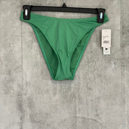 THE BIKINI LAB Solid Green High Cut Lined Bikini Bottom SZ M