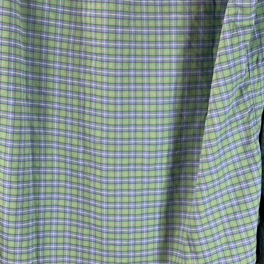 RALPH LAUREN Men's Green Plaid Classic-Fit Button-Up Long-Sleeve Shirt SZ M