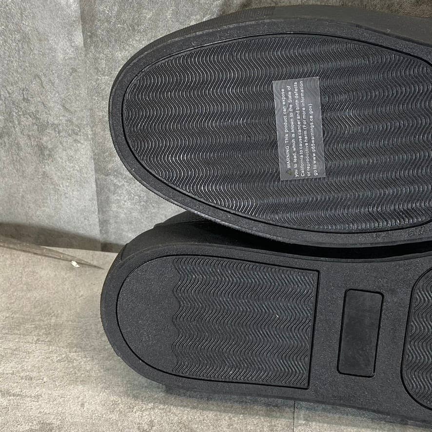 NEW YORK & COMPANY Men's Black Faux-Leather Cooper Low-Top Sneakers SZ 11