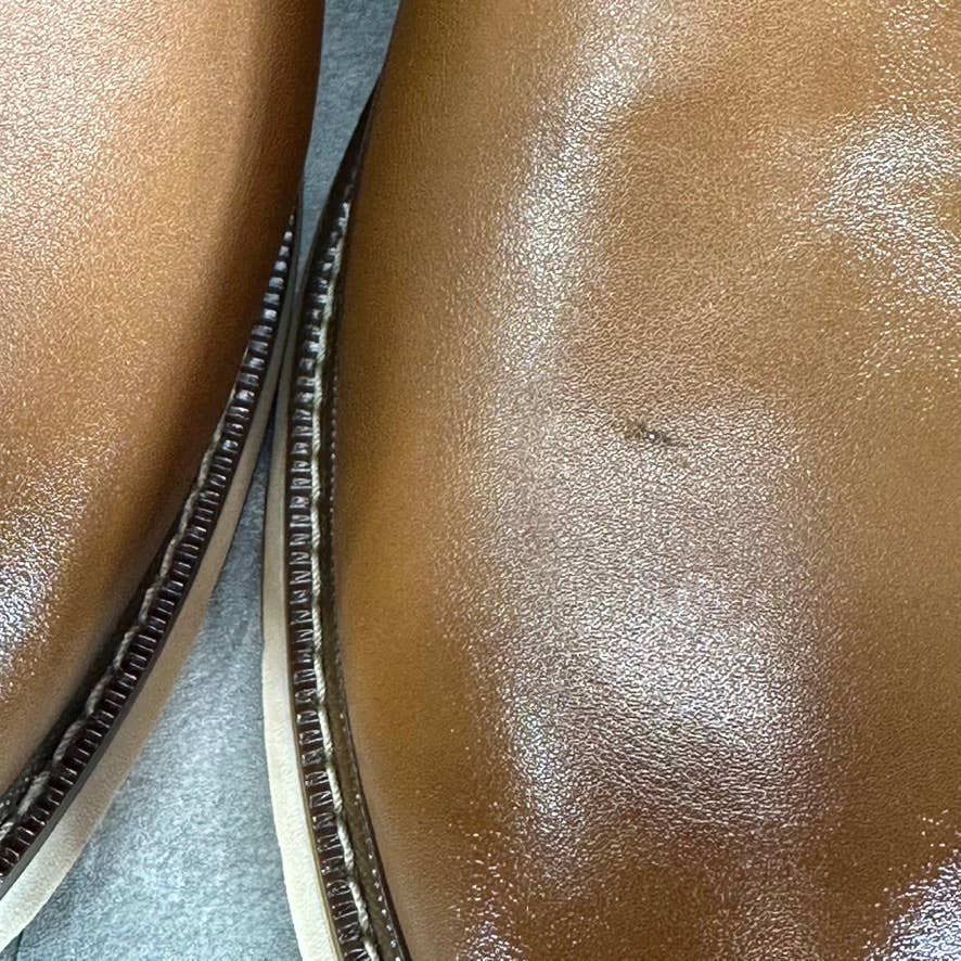 VANCE CO. Men's Tan Thad Faux-Leather Lace-Up Oxfords SZ 13