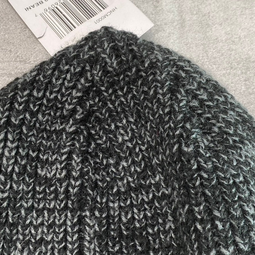 HURLEY Men's Black-Gray Mixed Yarn Knit Max Cuff 2.0 Beanie SZ OS